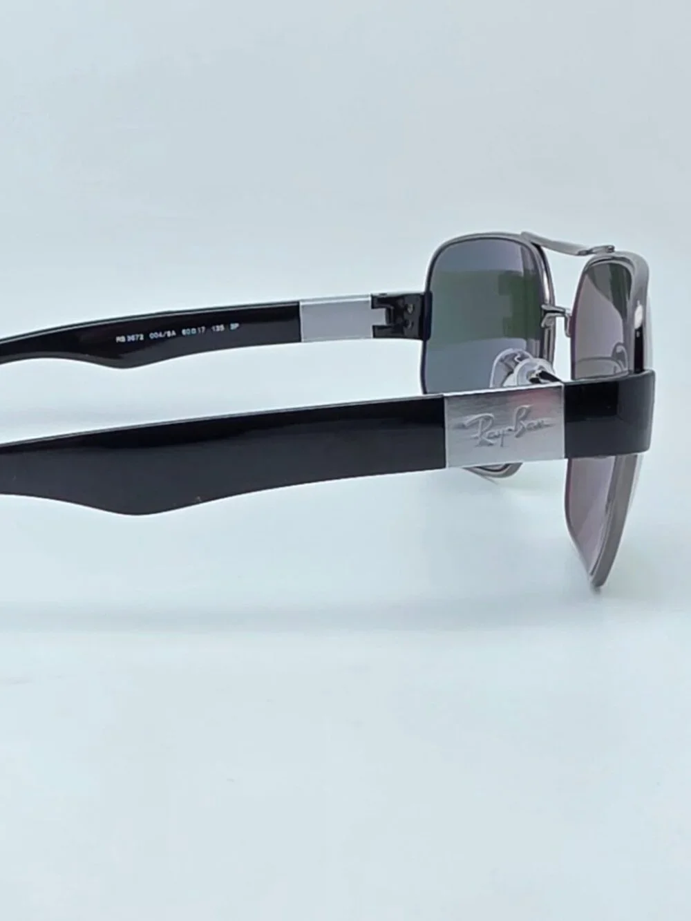 Ray-Ban RB3672 004/9A Gunmetal Frame Polarized G-15 Lens Aviator Sunglasses 60mm